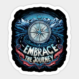 "Compass of Adventure - Nautical Exploration Design" Sticker